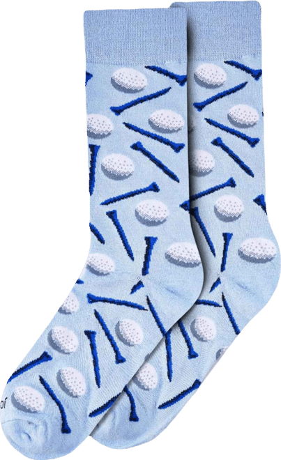 Men's Golf Ball and T-shirt Rayon from Bamboo Blend Novelty Crew Socks