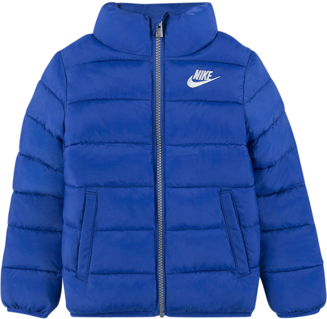 Nike puffer hot sale jacket blue