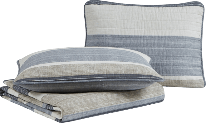 Ridgeport Reversible 3 Piece Quilt Set, Full/Queen