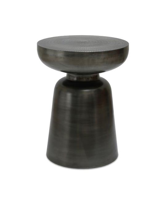 Arthur 19" Iron Round Antique-Like Zinc Accent Table