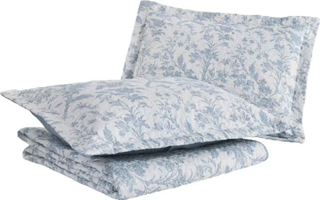 Amberley Cotton Reversible 2-Pc. Quilt Set, Twin