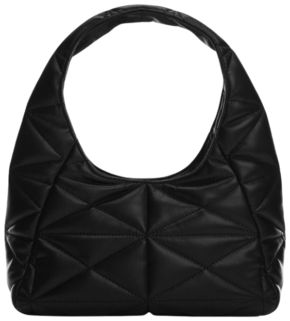 Quilted Shoulder Bag - Black - Ladies