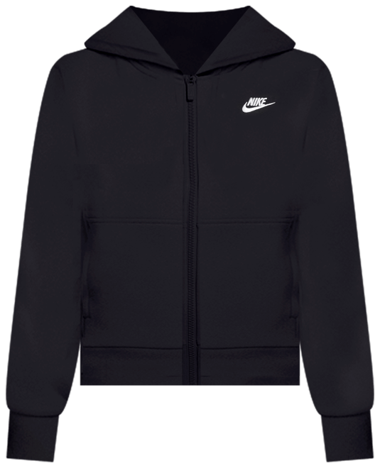 Nike Sportswear Club Fleece Sudadera con gorro de cierre completo para niños talla grande (talla amplia)