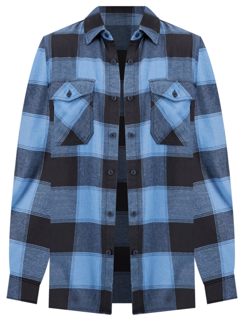 Sun + Stone Men's Charles Regular-Fit Plaid Button-Down Flannel