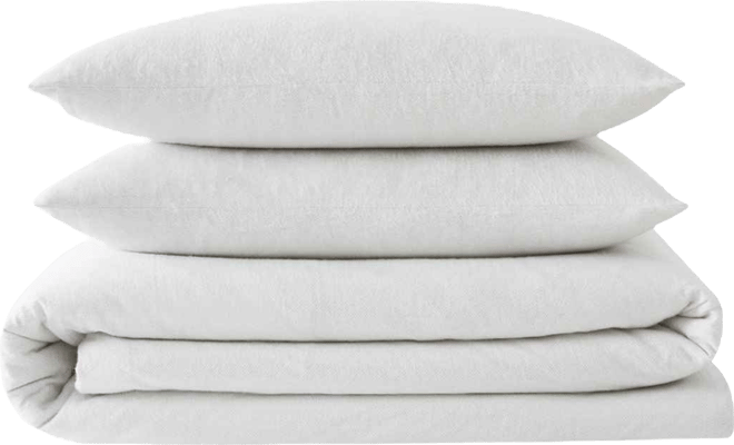 Herringbone Flannel 3-Pc. Duvet Cover Set, King