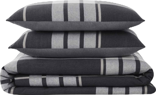 Milo Plaid 3 Piece Flannel Comforter Set, Full/Queen