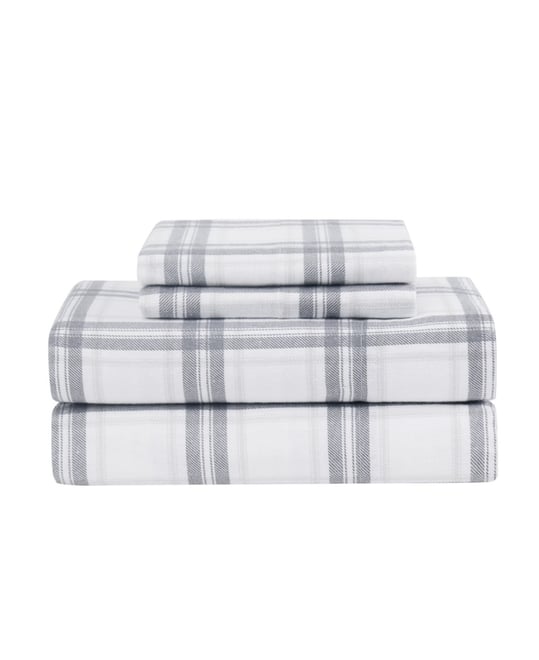 London Fog Super Soft Cotton Flannel 4 Piece Sheet Set, Full