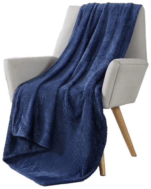 Kate Aurora Ultra Soft & Plush Herringbone Fleece Throw Blanket Covers 50"x60"