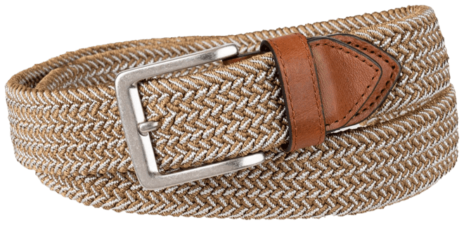 Men's Two-Tone Stretch Braided Web Belt