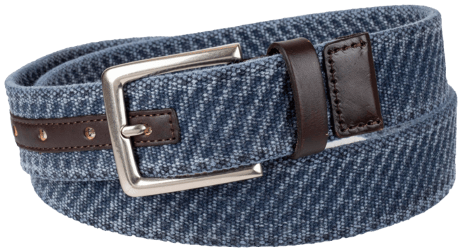 Men's Casual Textured Canvas Web Belt