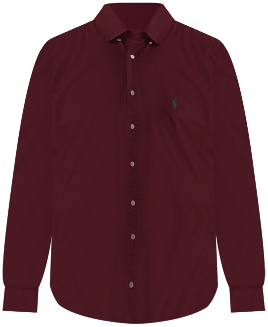 Polo Ralph Lauren Men's Big & Tall Garment-Dyed Oxford Shirt - Harvard Wine - Size 2LT