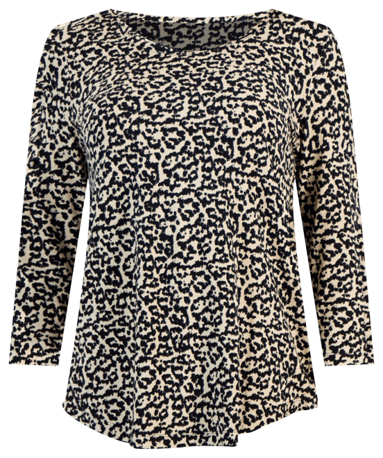 JM Collection Petite 3/4-Sleeve Printed Top, Created for Macy's