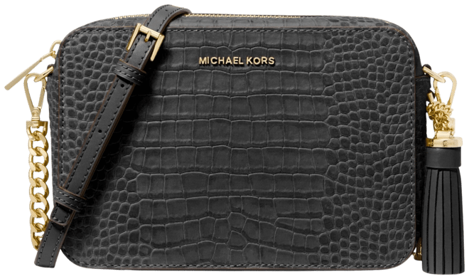 MICHAEL KORS Jet Set Medium Leather Crossbody Bag