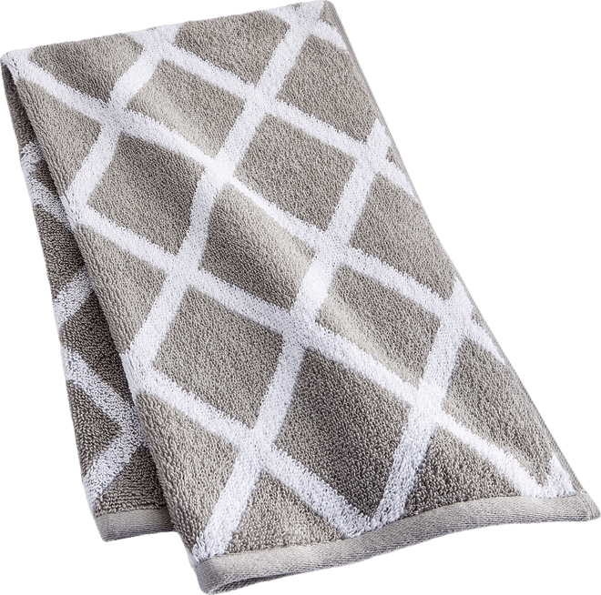 Sanders Diamond Cotton Hand Towel, 16" x 30"