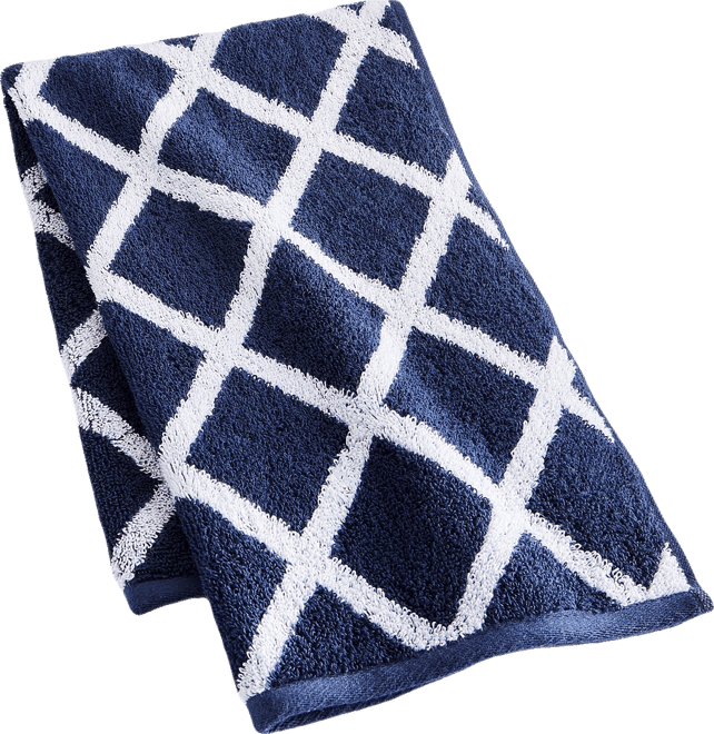 Sanders Diamond Cotton Hand Towel, 16" x 30"