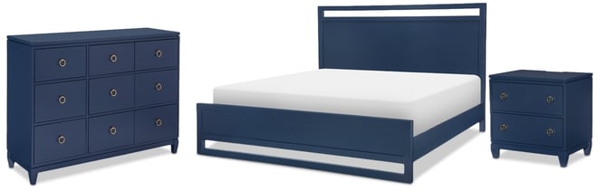 Summerland 3pc Bedroom Set (Queen Panel Bed, Dresser, Nightstand)