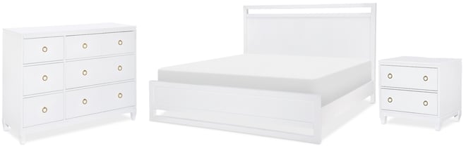 Summerland 3pc Set (King Panel Bed, Dresser, Nightstand)