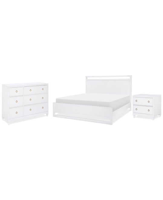 Summerland 3pc Bedroom Set (California King Panel Bed, Dresser, Nightstand)