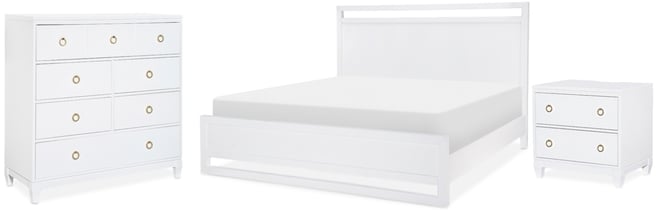 Summerland 3pc Bedroom Set (Queen Panel Bed, Chest, Nightstand)