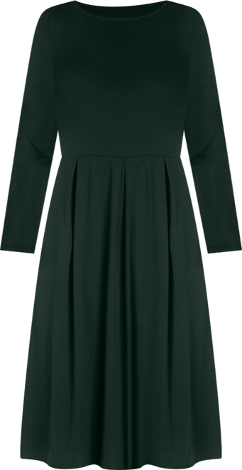 Women's Midi Length Fit and Flare Dress
