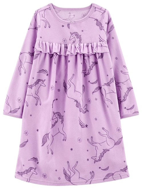 Girls discount fleece nightgown