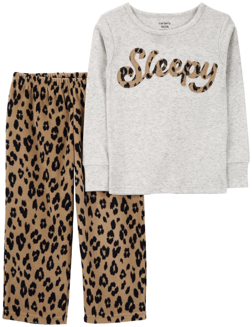 Girls animal print online pjs