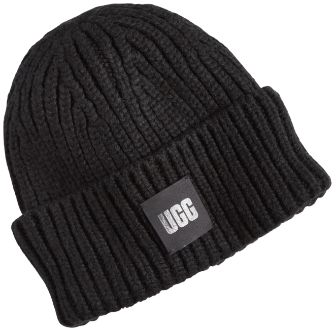 UGG® Women\'s Beanie - Logo-Patch Chunky Macy\'s Rib-Knit