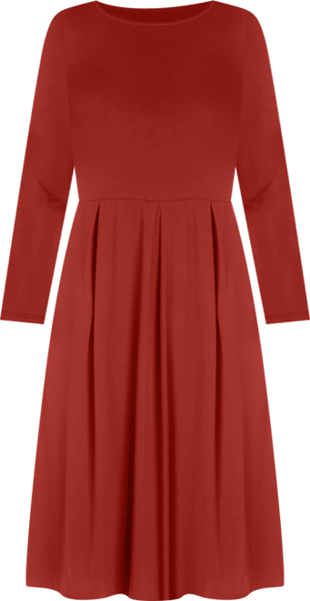 Women's Midi Length Fit and Flare Dress