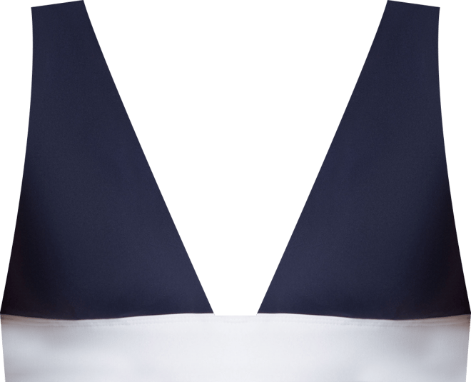 Women's Banded Modern V-Neck Bikini Top