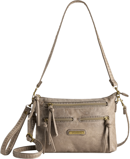 Stone Mountain Embossed Smoky Mountain Super Crossbody-Grey