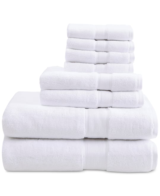Luxury Zero Twist Cotton 8-Pc. Bath Towel Set