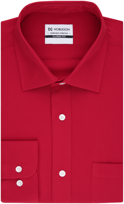 Men Classic-Fit Solid Color Dress Shirt