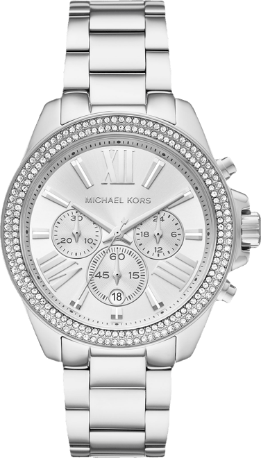 Women's Wren Chronograph Silver-Tone Stainless Steel Watch 42mm