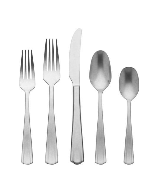 French Perle Scallop 65 Piece Flatware Set