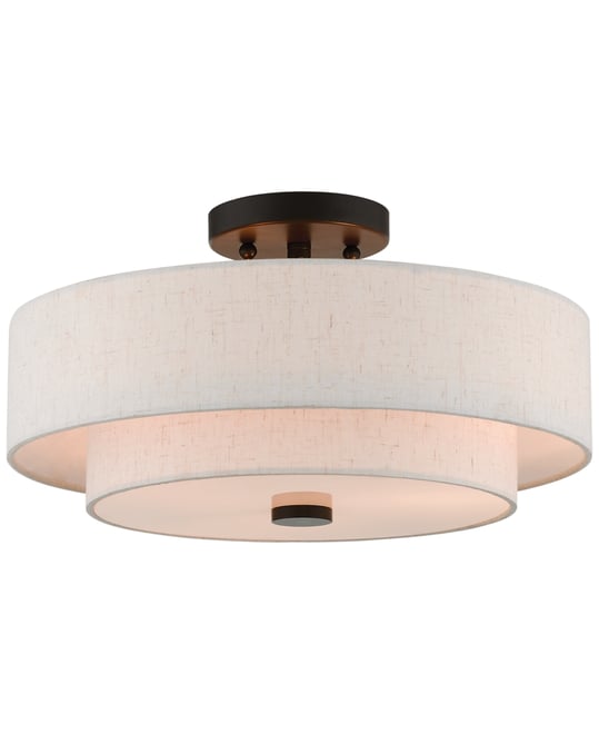 Claremont 3-Light Semi Flush Mount
