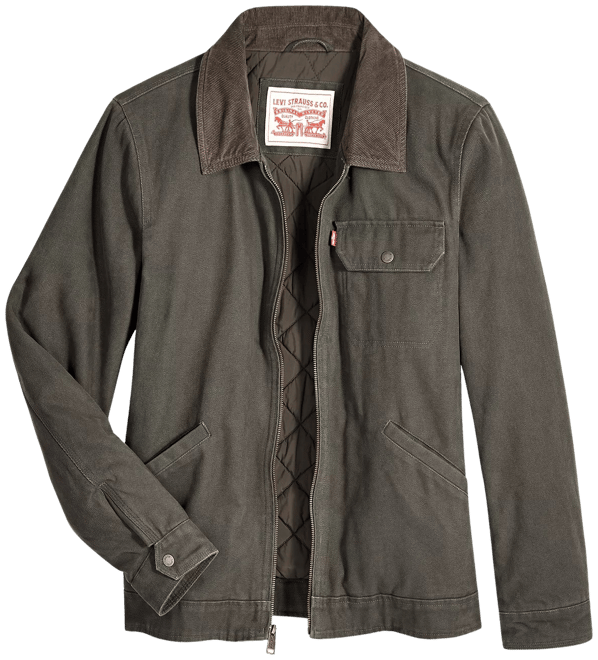 Levi's Levi's® Men's Cotton Canvas Zip-Front Utility Jacket - Macy's