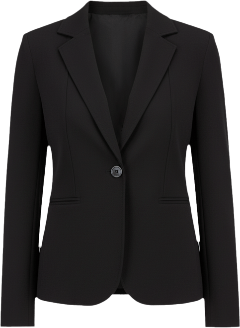 Petite Notched Collar One-Button Blazer