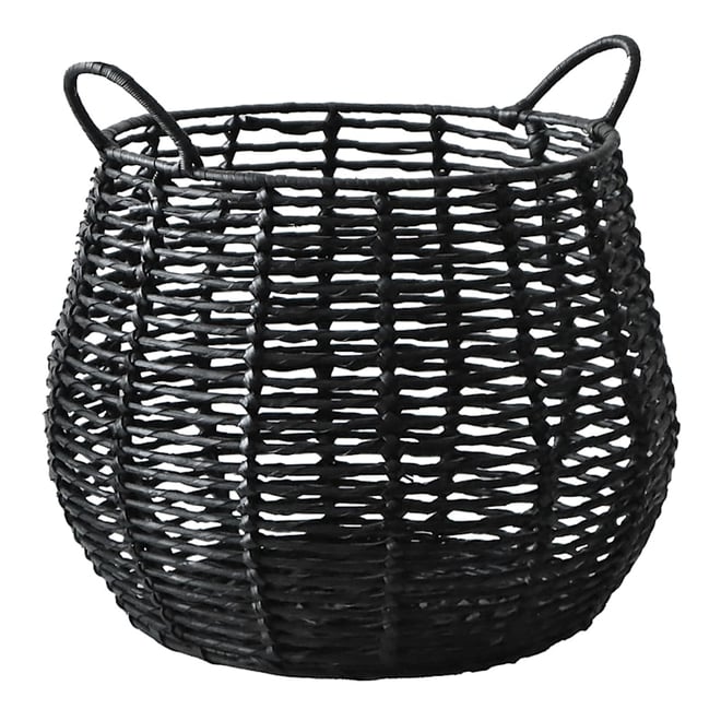 Large black wicker sale baskets