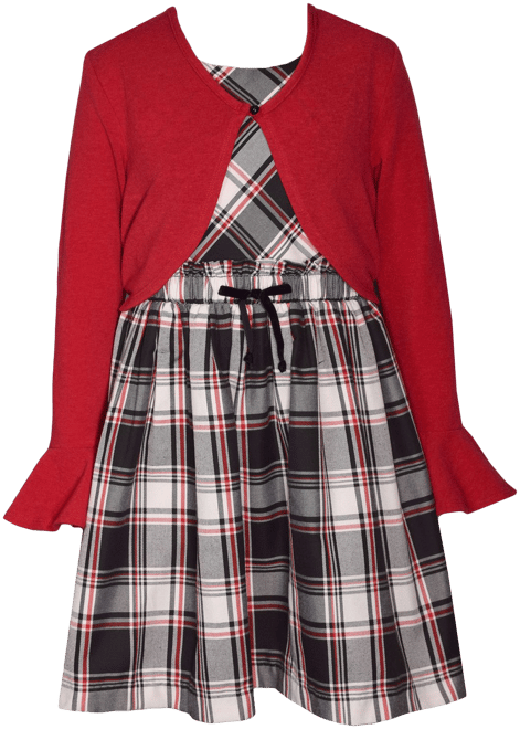 Bonnie jean clearance red plaid dress