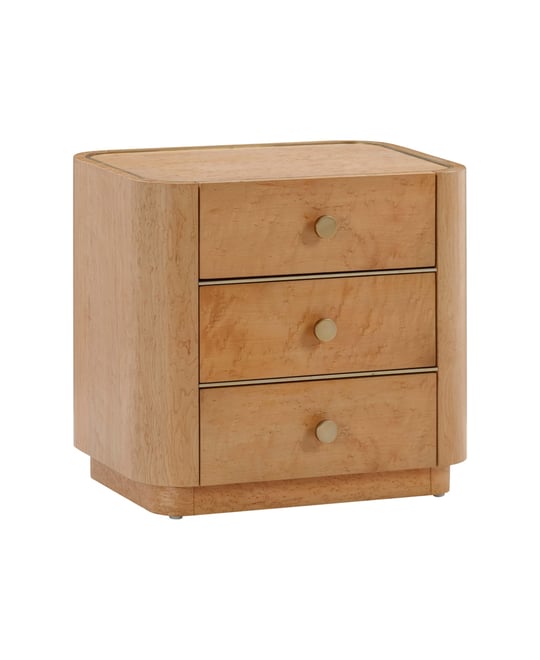 1 Piece Acacia 1 Drawer Nightstand