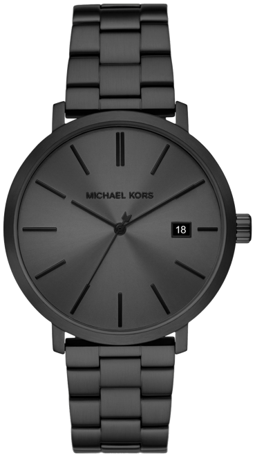 Michael Kors Men s Blake Three Hand Date Black Stainless Steel Watch 42mm Macy s