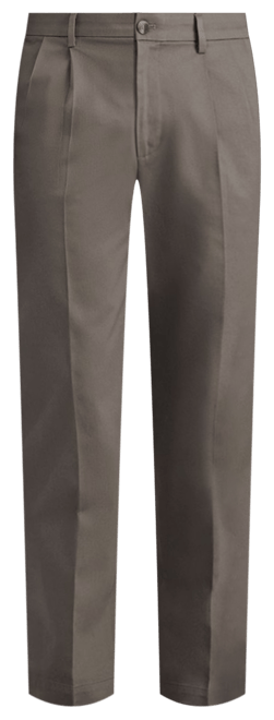 Men's Signature Classic Fit Pleated Iron Free Pants with Stain Defender