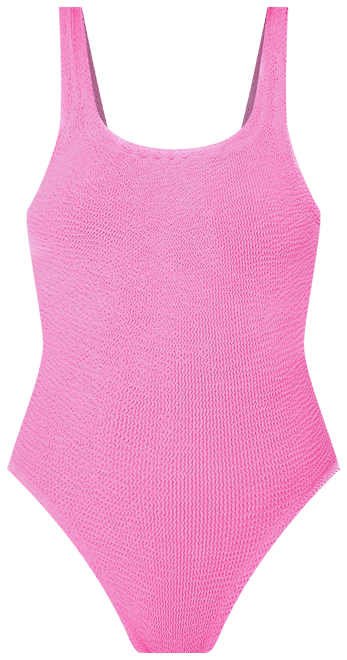 Bubble Gum Square Neck One Piece | Hunza G