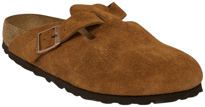 Women's Boston Soft Footbed Suede Leather Clogs from Finish Line