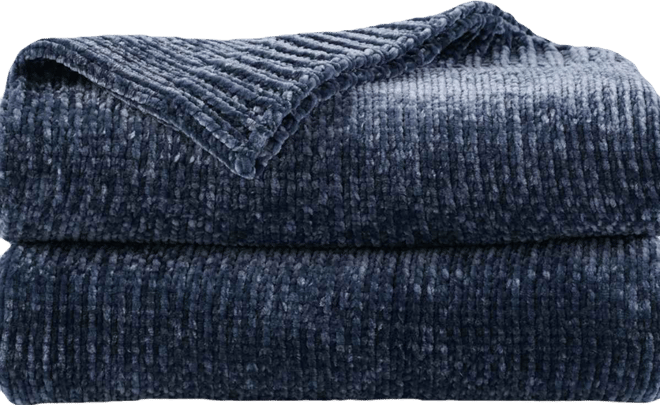 Lifestyle Solid Woven Micro Chenille Throw, 51" x 67"