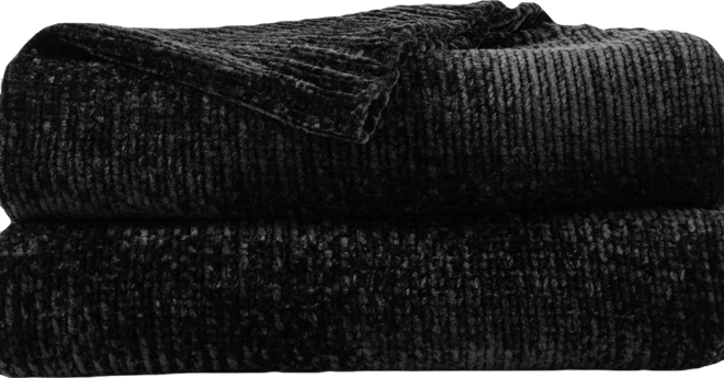 Lifestyle Solid Woven Micro Chenille Throw, 51" x 67"