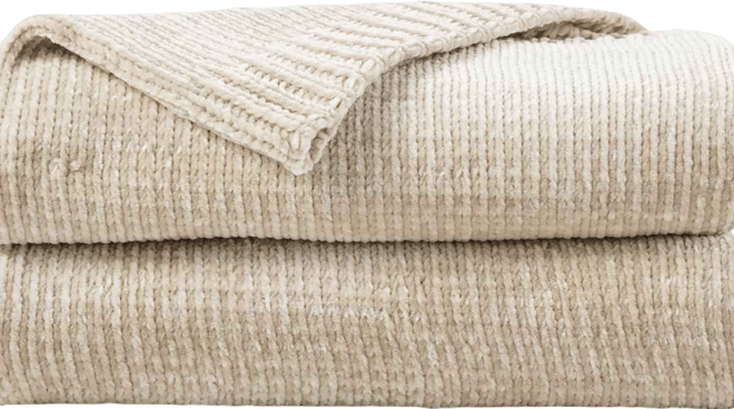 Lifestyle Solid Woven Micro Chenille Throw, 51" x 67"