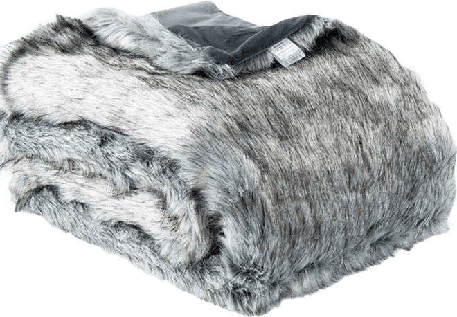 Luxury Tipped Faux Fur Throw, 50" x 60"