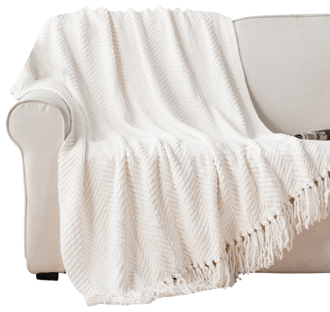 HiEnd Accents Cable Knit Pillow - Cream