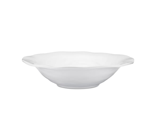 Ruffle Melamine Round Shallow Serving Bowl